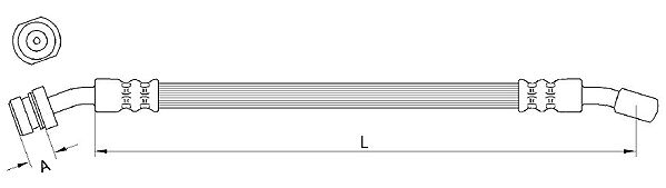METZGER Bremsschlauch 4111029 f&uuml;r HYUNDAI, Vorderachse links