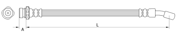 METZGER Bremsschlauch 4111033 f&uuml;r HYUNDAI, Hinterachse rechts