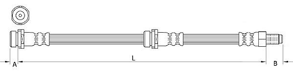 METZGER Bremsschlauch 4111034 f&uuml;r MAZDA, Vorderachse links, Vorderachse rechts
