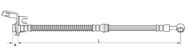 METZGER Bremsschlauch 4111048 f&uuml;r HYUNDAI, Hinterachse links