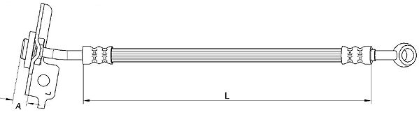 METZGER Bremsschlauch 4111054 f&uuml;r HYUNDAI, Vorderachse rechts