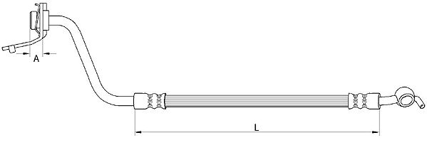 METZGER Bremsschlauch 4111056 f&uuml;r HYUNDAI, Hinterachse links