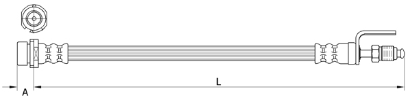 METZGER Bremsschlauch 4111334 f&uuml;r FORD, Vorderachse links, Vorderachse rechts