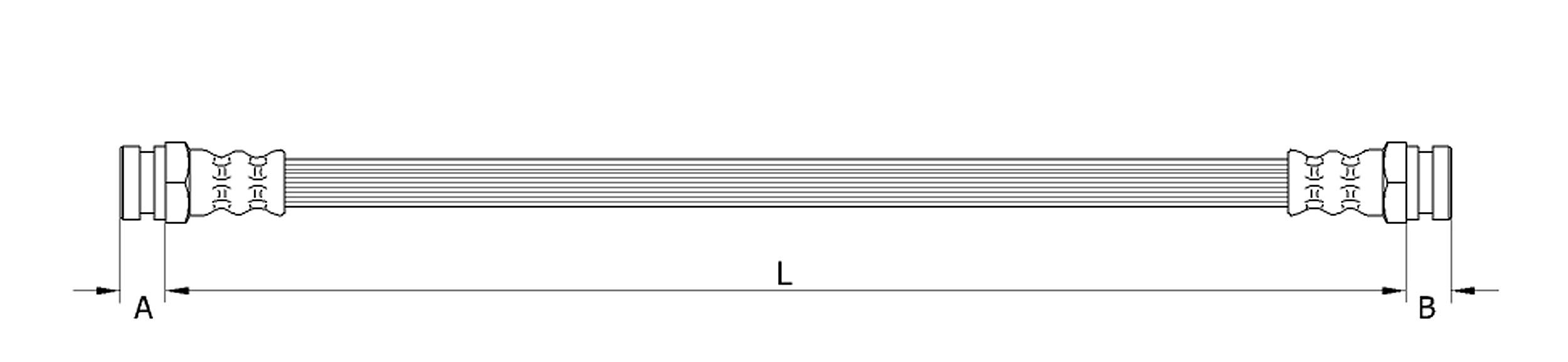 METZGER Bremsschlauch 4111395 f&uuml;r KIA, Hinterachse links, innen