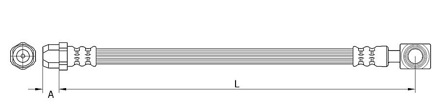 METZGER Bremsschlauch 4111437 f&uuml;r MINI, Hinterachse links, Hinterachse rechts