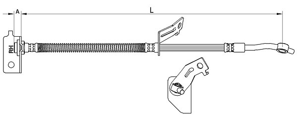 METZGER Bremsschlauch 4111456 f&uuml;r HYUNDAI, Vorderachse rechts
