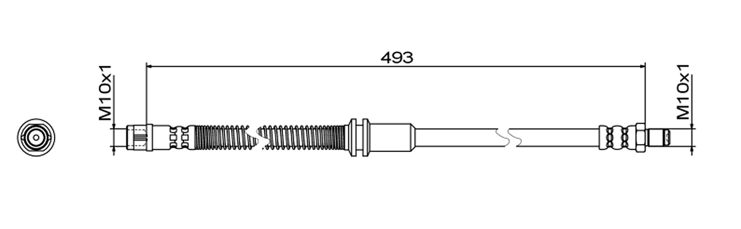 METZGER Bremsschlauch 4111482 f&uuml;r MERCEDES-BENZ, Vorderachse links