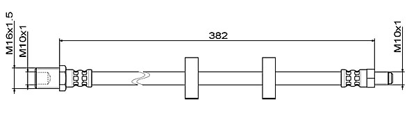 METZGER Bremsschlauch 4111487 f&uuml;r IVECO, Vorderachse links, Vorderachse rechts
