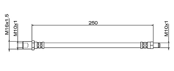METZGER Bremsschlauch 4111496 GREENPARTS f&uuml;r IVECO, Hinterachse links, au&szlig;en