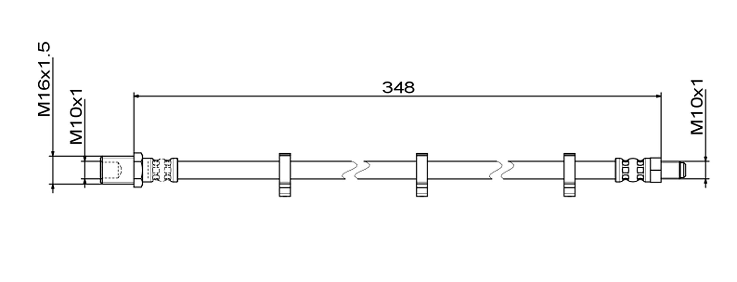 METZGER Bremsschlauch 4111498 f&uuml;r IVECO, Hinterachse links, Hinterachse rechts