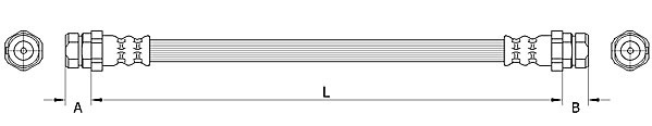 METZGER Bremsschlauch 4111534 f&uuml;r VAG, Hinterachse links, Hinterachse rechts