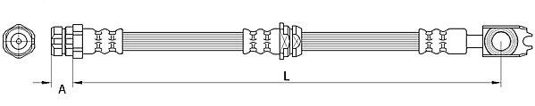 METZGER Bremsschlauch 4111539 f&uuml;r VAG, Vorderachse links, Vorderachse rechts