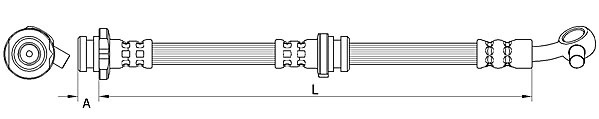METZGER Bremsschlauch 4111546 f&uuml;r NISSAN, Vorderachse links