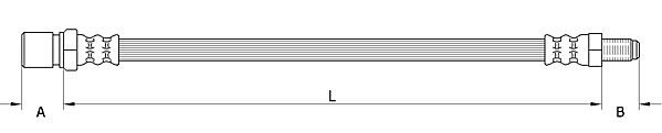 METZGER Bremsschlauch 4111548 f&uuml;r OPEL, Vorderachse links, Vorderachse rechts