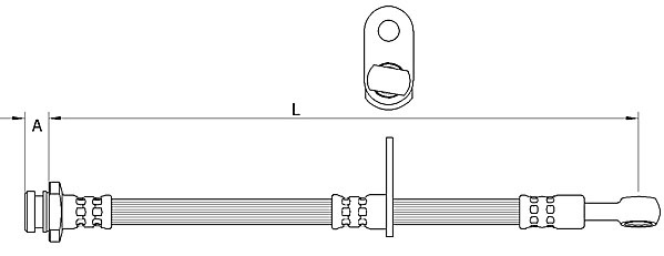 METZGER Bremsschlauch 4111592 f&uuml;r SUZUKI, Vorderachse links, Vorderachse rechts