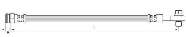 METZGER Bremsschlauch 4111619 f&uuml;r OPEL, Vorderachse links, Vorderachse rechts