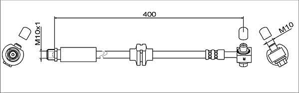 METZGER Bremsschlauch 4111622 GREENPARTS f&uuml;r OPEL GENERAL MOTORS