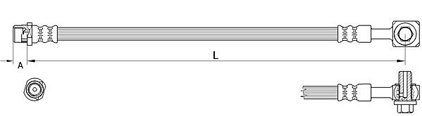 METZGER Bremsschlauch 4111625 f&uuml;r OPEL, Vorderachse rechts