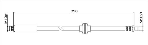 METZGER Bremsschlauch 4111627 f&uuml;r CHEVROLET, Vorderachse links