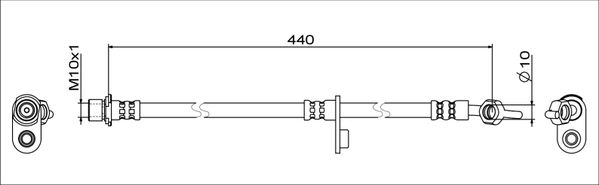 METZGER Bremsschlauch 4111649 f&uuml;r TOYOTA, Hinterachse links