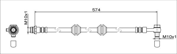 METZGER Bremsschlauch 4111760 f&uuml;r LAND ROVER, Hinterachse rechts