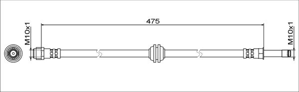 METZGER Bremsschlauch 4111773 GREENPARTS f&uuml;r MERCEDES-BENZ, Vorderachse links