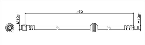 METZGER Bremsschlauch 4111775 GREENPARTS f&uuml;r MERCEDES-BENZ, Hinterachse links