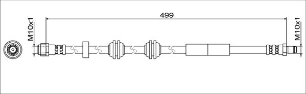 METZGER Bremsschlauch 4111776 GREENPARTS f&uuml;r MERCEDES-BENZ, Vorderachse links