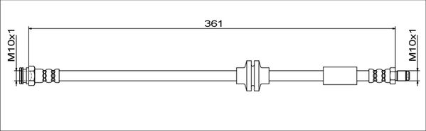 METZGER Bremsschlauch 4111779 f&uuml;r FIAT JEEP, Hinterachse links