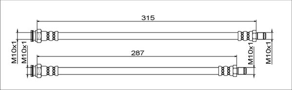 METZGER Bremsschlauch 4111791 GREENPARTS f&uuml;r MERCEDES-BENZ SMART, innen