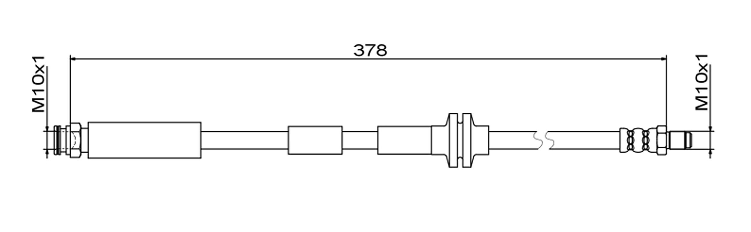 METZGER Bremsschlauch 4111800 GREENPARTS f&uuml;r FIAT LANCIA, Vorderachse links