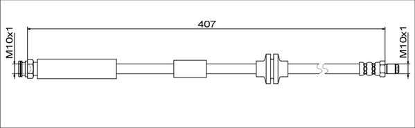 METZGER Bremsschlauch 4111801 f&uuml;r FIAT, Vorderachse links, Vorderachse rechts
