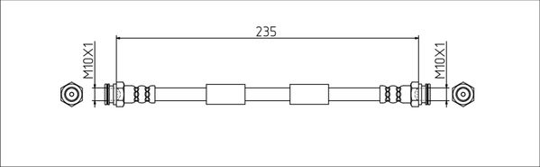 METZGER Bremsschlauch 4111806 f&uuml;r FIAT, Hinterachse links, Hinterachse rechts