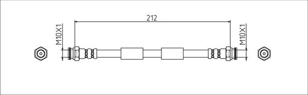 METZGER Bremsschlauch 4111807 f&uuml;r FIAT, Hinterachse links, Hinterachse rechts