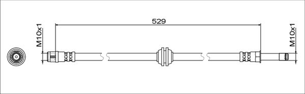 METZGER Bremsschlauch 4111811 f&uuml;r MERCEDES-BENZ, Vorderachse links
