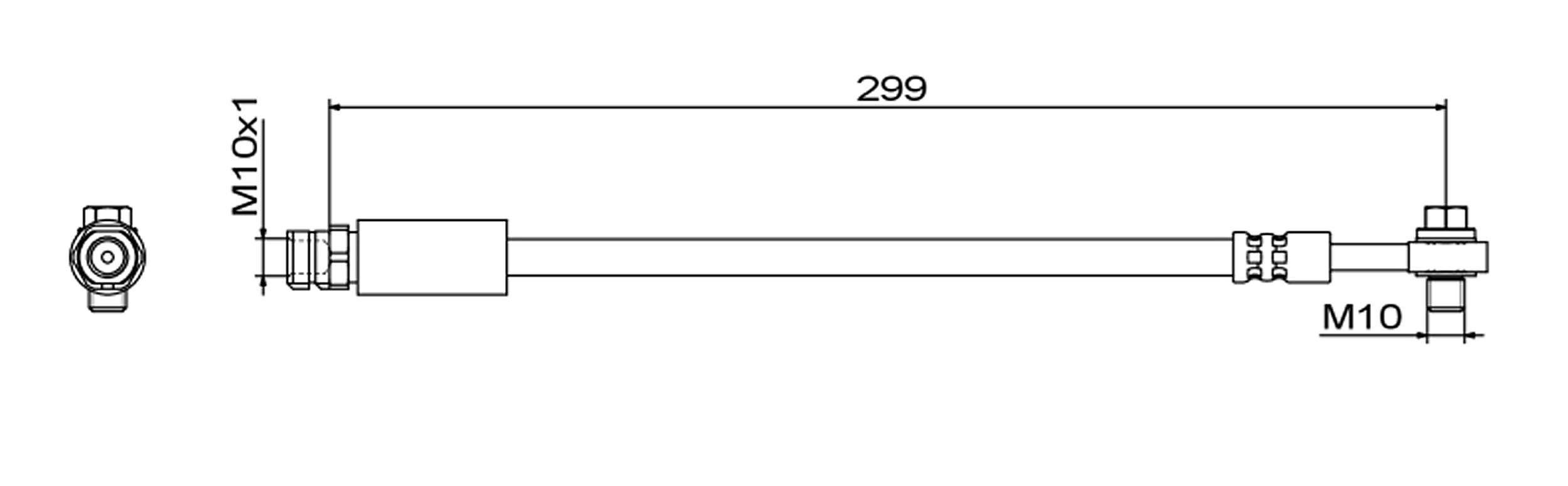 METZGER Bremsschlauch 4111827 GREENPARTS f&uuml;r AUDI VW, Hinterachse links