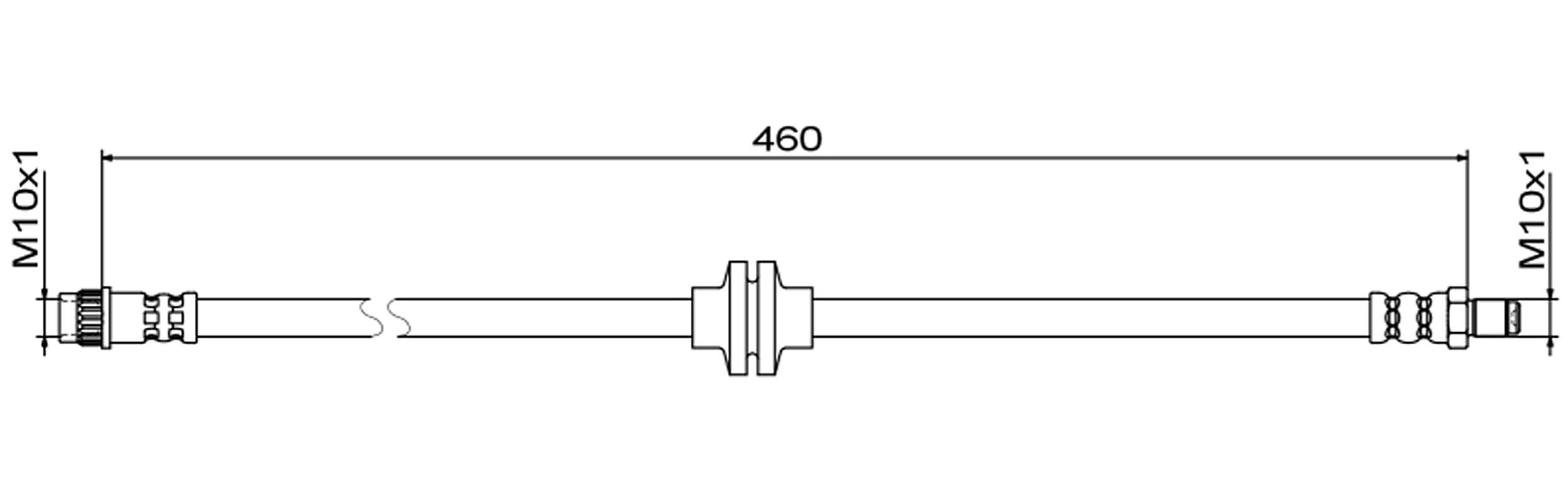 METZGER Bremsschlauch 4111833 f&uuml;r RENAULT, Vorderachse links, Vorderachse rechts
