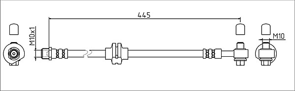 METZGER Bremsschlauch 4111924 f&uuml;r OPEL GENERAL MOTORS, Vorderachse links