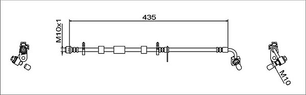 METZGER Bremsschlauch 4111928 f&uuml;r OPEL GENERAL MOTORS, Vorderachse links