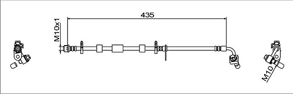 METZGER Bremsschlauch 4111929 f&uuml;r OPEL GENERAL MOTORS, Vorderachse rechts