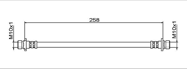 METZGER Bremsschlauch 4111942 GREENPARTS f&uuml;r HONDA, Hinterachse rechts, innen