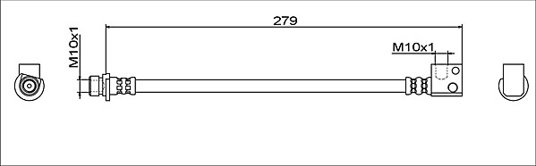 METZGER Bremsschlauch 4111943 GREENPARTS f&uuml;r HONDA, Hinterachse links, innen