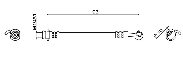METZGER Bremsschlauch 4111951 GREENPARTS f&uuml;r NISSAN, Hinterachse rechts
