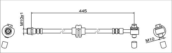 METZGER Bremsschlauch 4111952 f&uuml;r OPEL GENERAL MOTORS, Vorderachse rechts