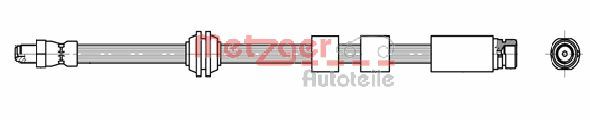 METZGER Bremsschlauch 4111995 f&uuml;r FORD JAGUAR, Vorderachse links