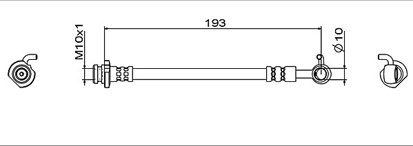 METZGER Bremsschlauch 4112005 GREENPARTS f&uuml;r NISSAN, Hinterachse links