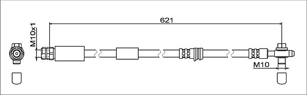 METZGER Bremsschlauch 4112032 f&uuml;r AUDI SEAT SKODA VW VAG, Vorderachse links
