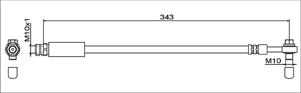 METZGER Bremsschlauch 4112042 GREENPARTS f&uuml;r AUDI VAG, Hinterachse links
