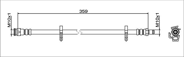 METZGER Bremsschlauch 4112051 GREENPARTS f&uuml;r IVECO, Vorderachse links