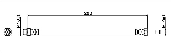 METZGER Bremsschlauch 4112057 GREENPARTS f&uuml;r BMW, Hinterachse links